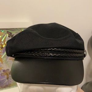 Newsboy Black Cap - Size Small